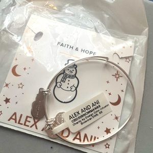 Brand New Alex and Ani Christmas Snowman Bracelet